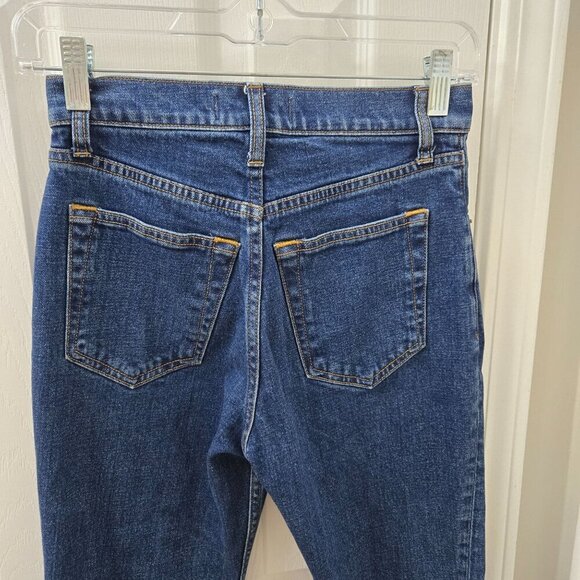Abercrombie & Fitch Ankle Straight Jeans Size 00 24 Ultra High Rise Classic Blue - Picture 11 of 11